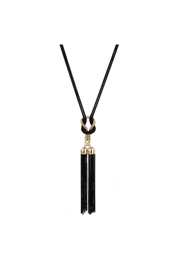 6PCS Women Long Tassel Chain Necklace for Party,