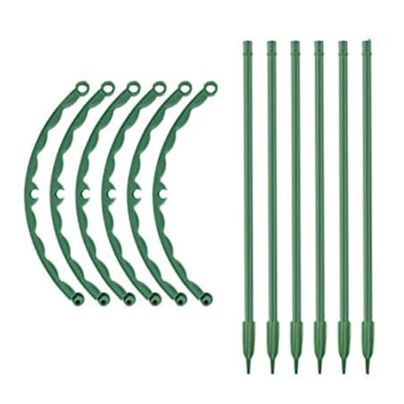 AYYUFE 6Pcs Half Round Plant Support Stake Weather Resistant Plastic Tomato Planting Flower Support Ring for Garden