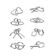 thumbnail image 1 of AYYUFE 8Pcs Metal Wire IQ Mind Brain Teaser Educational Game Toy for Adult Kids, 1 of 3