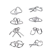 AYYUFE 8Pcs Metal Wire IQ Mind Brain Teaser Educational Game Toy for Adult Kids