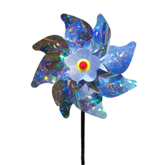 AYYUFE Bird Repeller Spinner Reusable Sparkling Detachable Colorful Easy to Install Repel Bird PET Reflective Pinwheel Birds Deterrent Windmill Garden Supplies