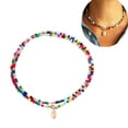 thumbnail image 1 of AYYUFE Bohemian Women Cowrie Shell Beaded Double Layer Necklace, 1 of 8