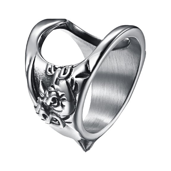AYYUFE Bottle Opener Ring Sturdy Construction Anti-deform Titanium Steel Exquisite Bottle Opening Ring Party Tools for Home