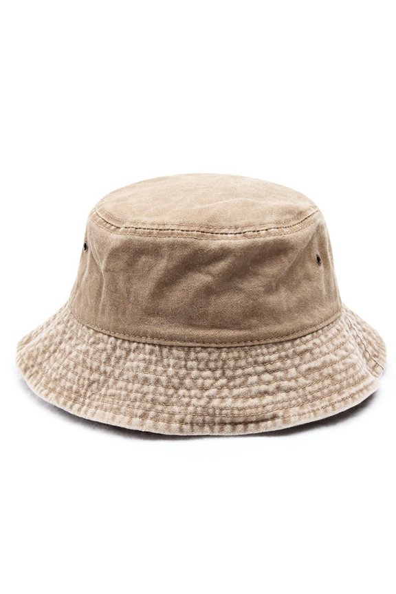 Bucket Hat Solid Color Washed Vintage Anti-UV Sunscreen Decorative Denim Unisex Cap Headwear ,Gift