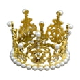 thumbnail image 1 of AYYUFE Cake Topper Eye-catching Realistic Looking Metal Vintage Royal Queen King Crown Cake Topper Hair Ornament for Home, 1 of 7