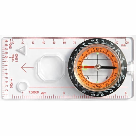 AYYUFE Camping Hiking Survival Scouts Orienteering Compass Rule Base Plate Map
