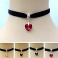 thumbnail image 1 of AYYUFE Choker Necklaces Adjustable Chic Faux Leather Vintage Gothic Style Velvet Choker for Women, 1 of 8