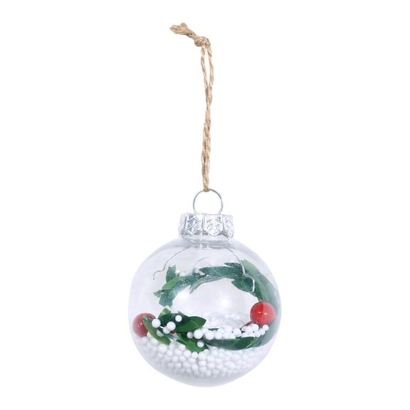 AYYUFE Christmas Transparent Holly Berry Hanging Ball Bauble Xmas Party Tree Decor