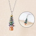 thumbnail image 1 of AYYUFE Christmas Tree Fake Crystal Pendant Women Chain Necklace, 1 of 5