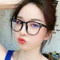 thumbnail image 1 of AYYUFE Clear Lens Glasses Square Anti-radiation Portable Simple Style High Clarity Eye Protection Eyewear Retro Frame Women Computer Anti-blueray Glasses for Office, 1 of 8