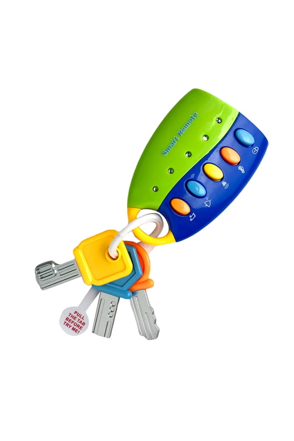 Colorful Baby Toy Smart Remote Sound Musical Car Key Keychain Pretend Education