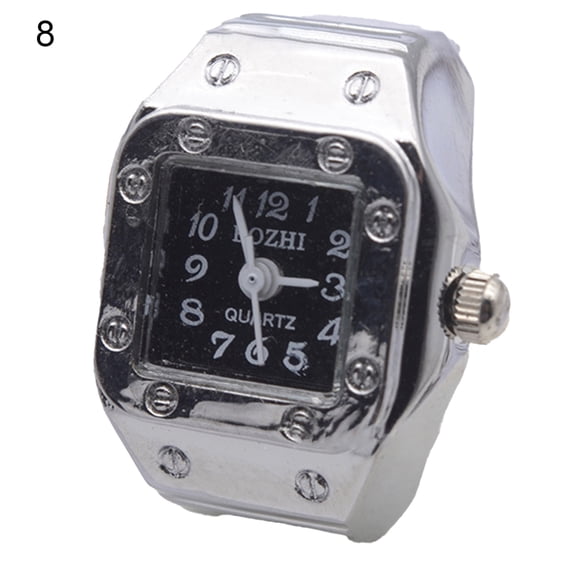 AYYUFE Couple Watch High Elastic Adjustable Alloy able Finger Ring Watch for Men Alloy Pink
