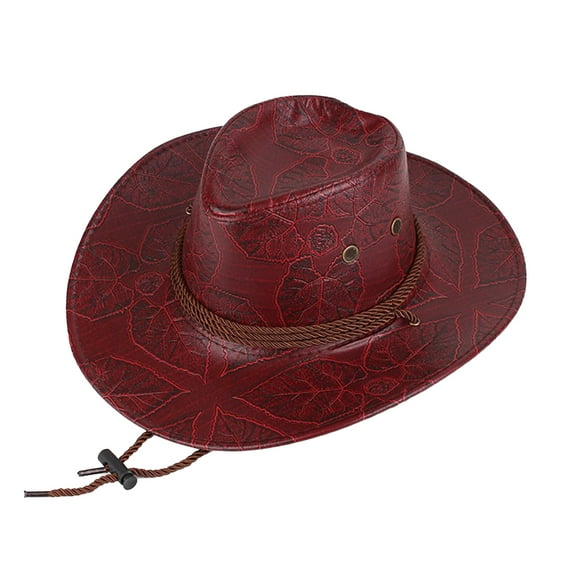 AYYUFE Cowboy Hat Adjustable Wide Brim Anti UV Breathable Outdoor Activities Sun Cowgirl Hat for Walking Gift