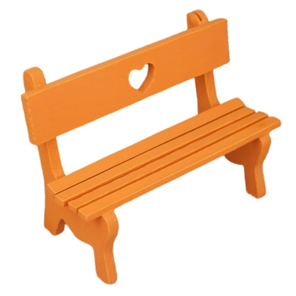 AYYUFE Decorative Dollhouse Bench Exquisite Wood Patio Lawn Fairy Garden Bench Home Decor