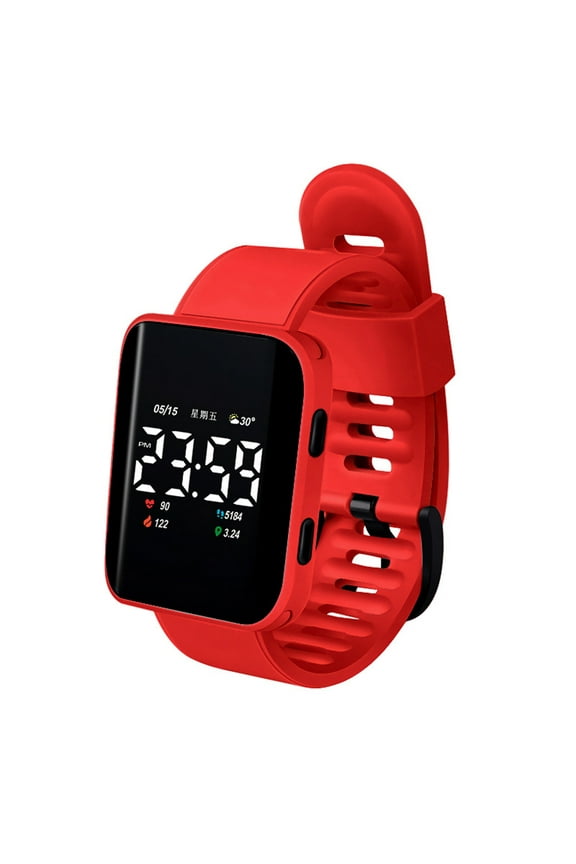 Electronic Watch LED Luminous Life Waterproof Square Dial Sports Digital Wrist Watch for Student