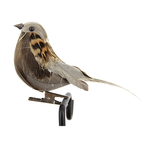 AYYUFE Fake Sparrow Handmade Realistic Feathered Metal Clip 3D Eyes Home Garden Decoration Crafts Wedding Indoor Outdoor False Animal Bird for Courtyard