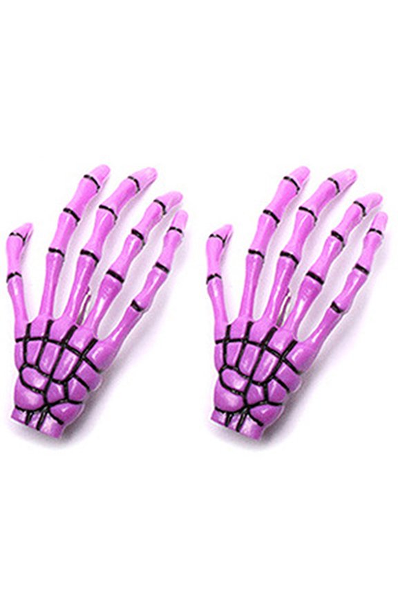 Fashion Punk Skull Paw Hairpin Exaggerated Skull Bone Hand Claws Hair Ornaments