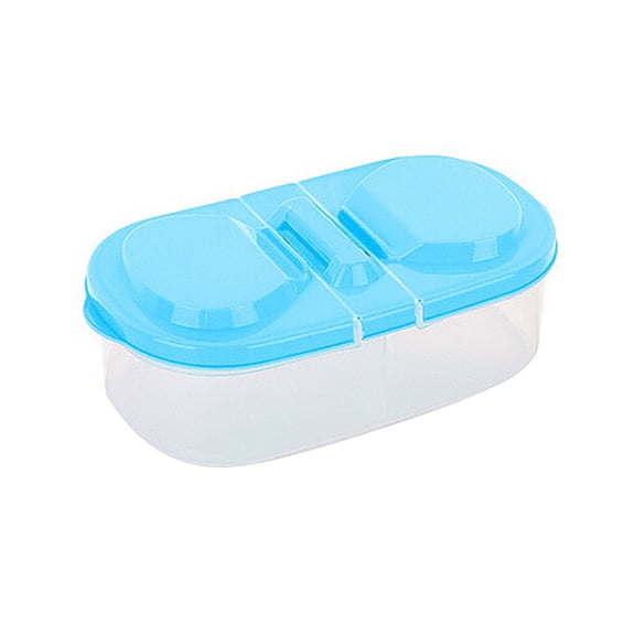 AYYUFE Food Box Smooth Edge Large Capacity Eco-friendly PP Plastic 2-compartment Food Bento Lunch Container for Kitchen