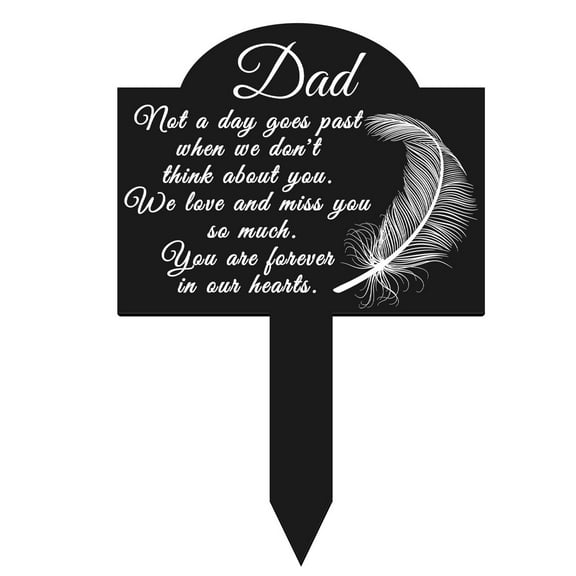 AYYUFE Garden Plaque Rugged Wear-resistant Wide Applications Unfading Printing Decorate Waterproof Memorial Remembrance Plaque Stake Garden Ornament
