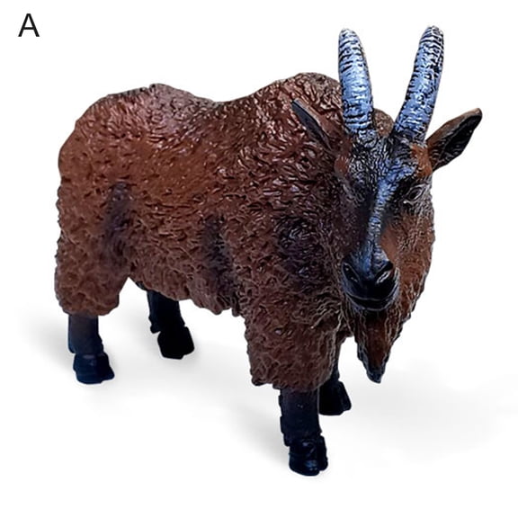 AYYUFE Goat Figure Shape Fall Resistant Miniature Simulation Goat Model Figure for Desktop