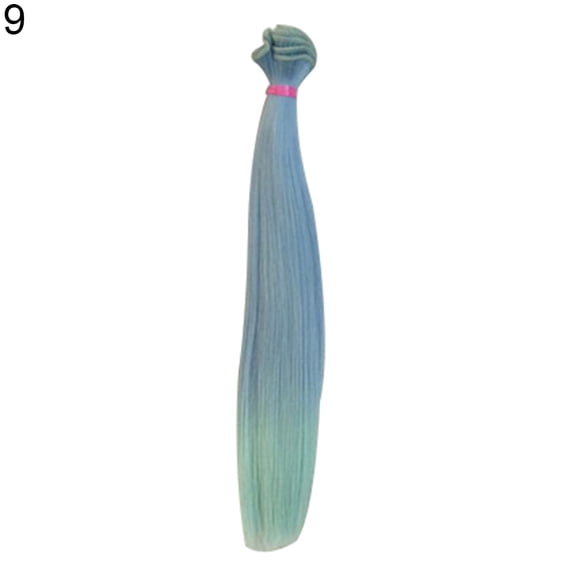 AYYUFE Gradient Long Straight Wig Synthetic Hair Extension for DIY BJD Doll