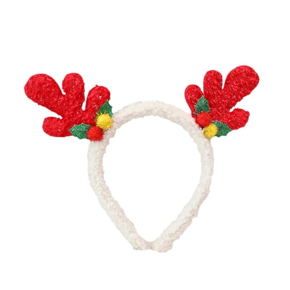AYYUFE Head Hoop Non-slip High Elasticity Elk Ear Smooth Edge Christmas Headband Headwear for Party