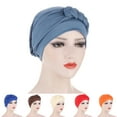 thumbnail image 1 of AYYUFE Head Scarf Solid Color Braid Headdress Brimless Pure Color Turban Cap Party Accessories, 1 of 8