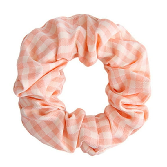 AYYUFE Korean Plaid Pattern Hair Ring Fabric Girl Scrunchie Ponytail Elastic Hairband
