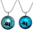 thumbnail image 1 of AYYUFE Lady Three Cats Glow in The Dark Pendant Necklace Steampunk, 1 of 6