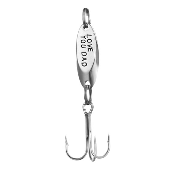 AYYUFE Letters Engraved Fishhook Pendant Key Holder Keyring Keychain Fathers Day Gift