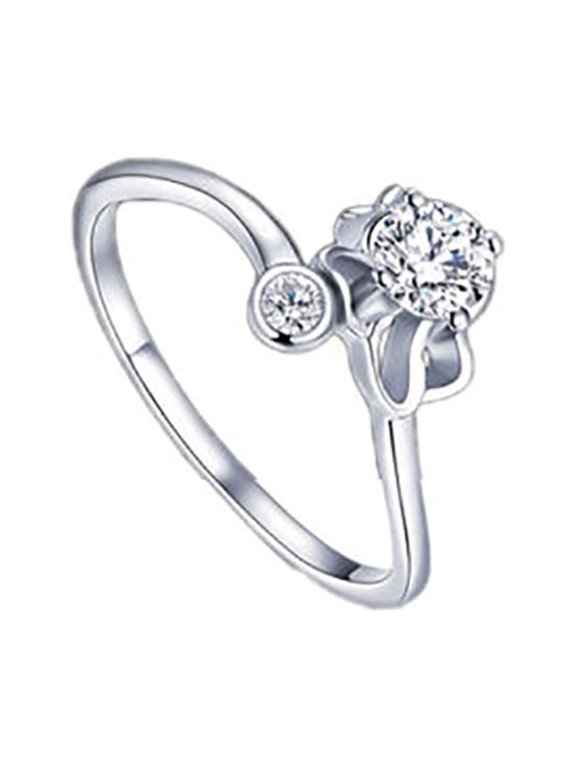Men Women Silver Plated Constellations Adjustable Opening Ring Birthday Gift Silver Plated, Alloy Silver