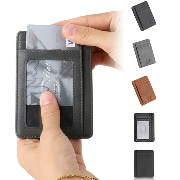 AYYUFE Mini Wallet Antimagnetic Wear-resistant Multi Slots Wide Capacity Protective Storage Minimalist Anti Rfid ID Credit Card Wallet Business Gift