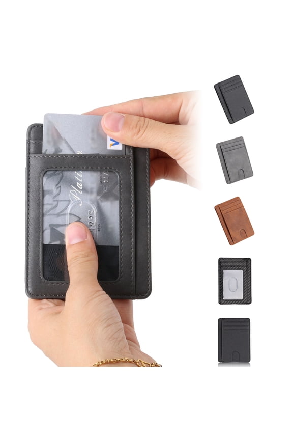 Mini Wallet Antimagnetic Wear-resistant Multi Slots Wide Capacity Protective Storage Minimalist Anti Rfid ID Credit Card Wallet Business Gift