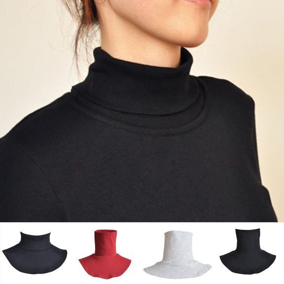 AYYUFE Neck Wrap Turtleneck Solid Color Simple Unisex Fake Collar for Winter
