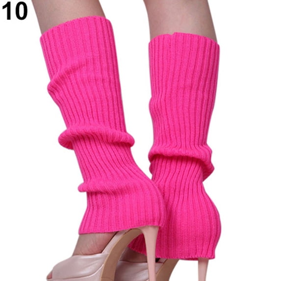 AYYUFE Pack Of 2 Women Winter Warm Vertical Stripes Leg Warmers Knitting Socks for Home