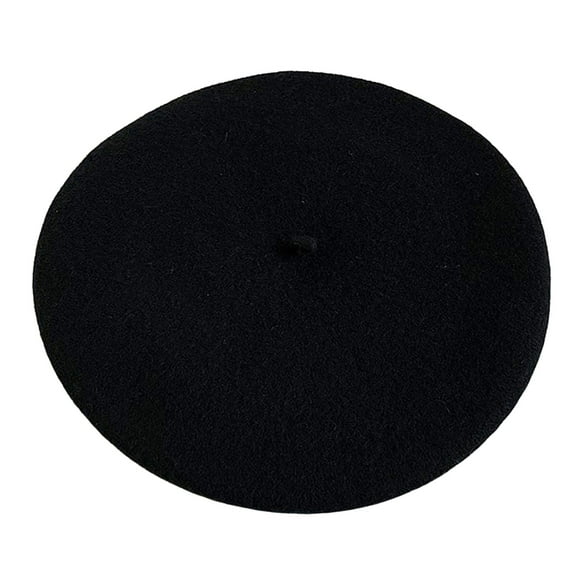 AYYUFE Painter Hat No Brim Retro Wind-proof Flat Top Artist Style Decorate Solid Color French Artist Beret Hat for Dating ,Gift