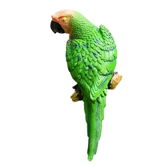 AYYUFE Parrot Statue Wall Mounted Vivid Multi-Color Realistic Parrot Ornament for Patio