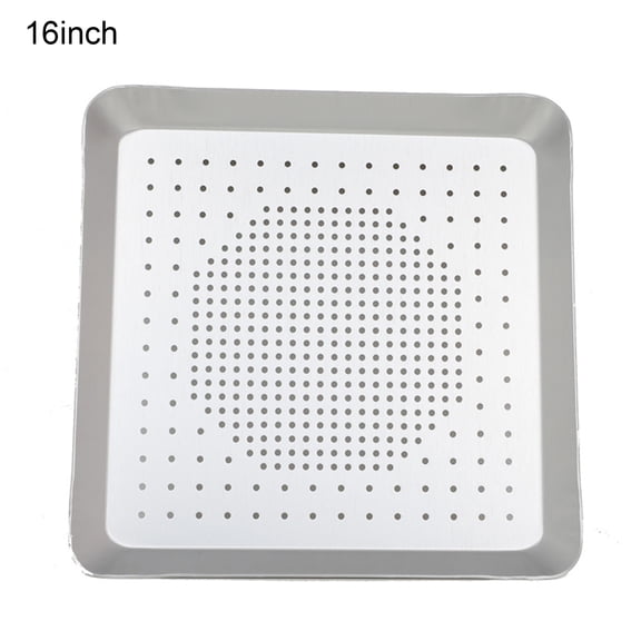 AYYUFE Pizza Pan Square Non-Stick Aluminium Alloy 8 Inch-16 Inch Heat Resistant Punching Pizza Baking Pan Tray Kitchen Tools for Home