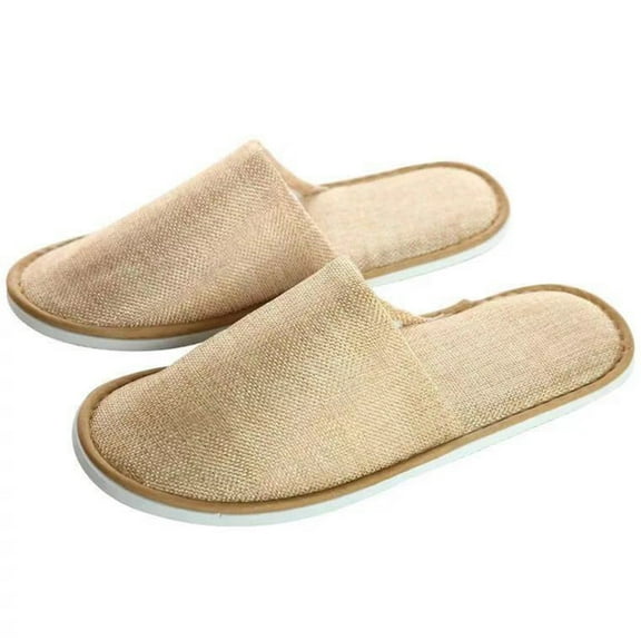 AYYUFE Portable Disposable Thickened Closed Toe Non-Slip Flat SPA Hotel Travel Slippers