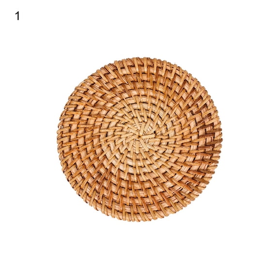 AYYUFE Practical Anti-slid Place Mat Good Woven Handmade Rattan Dinner Mat for Home