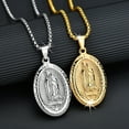 thumbnail image 1 of AYYUFE Religious Virgin Mary Guadalupe Embossed Pendant Necklace, 1 of 7