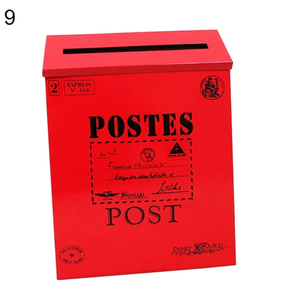 AYYUFE Retro Metal Wall Mounted Mailbox Bucket Newspaper Letter Box Post Garden Decor