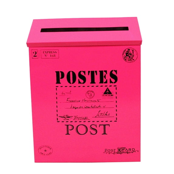 AYYUFE Retro Metal Wall Mounted Mailbox Bucket Newspaper Letter Box Post Garden Decor