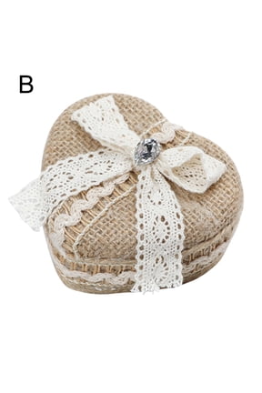 Ring Box Eye-catching Exquisite Craftsmanship Heart-shape Wooden Wedding Ring Box for Engagement