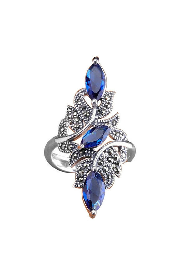 Ring Fine Workmanship Faux Gem Women Gorgeous Rhinestone Ring for Banquet