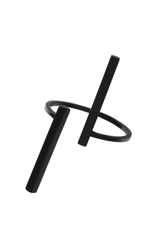 Ring Opening Skin-friendly Metal Finger Circle for Dating Metal Black
