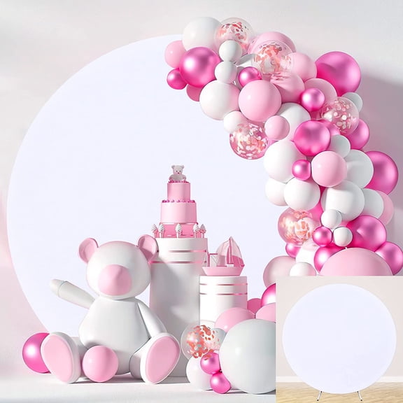 AYYUFE Round Backdrop Cover Easy to Clean And Reusable Photography Props Cloth Cover for Weddings Parties And Home Decor