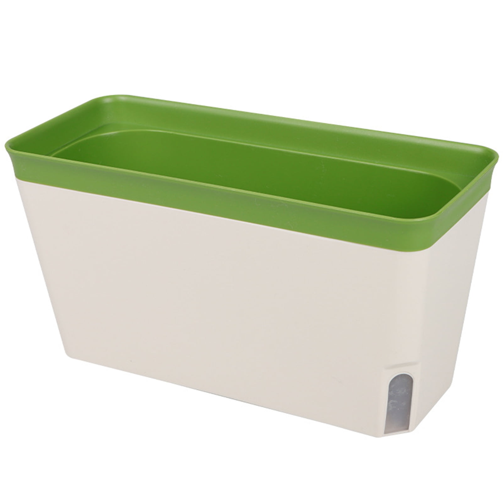 AYYUFE Self Watering Plant Pot Rectangle Modern Double Layer Indoor Windowsill Desktop Flower Herb Succulent Planter Box Gardening Supplies