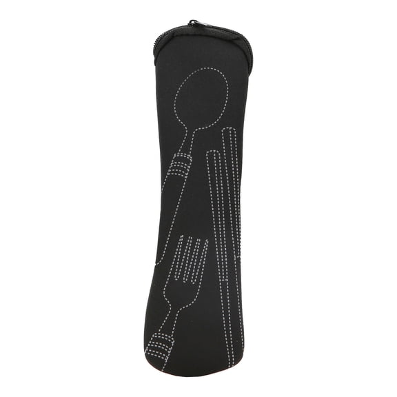 AYYUFE Tableware Bag Portable Wear-resistant Fabric Tableware Spoon Fork Storage Pouch for Office