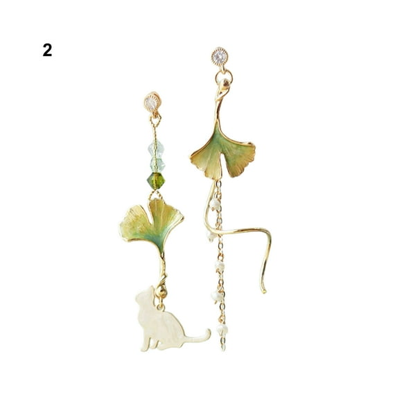 AYYUFE Tassel Earrings Faux Crystals Comfortable Sweet Colorful Geometrical Pierced Earrings for Date Alloy Multi-color